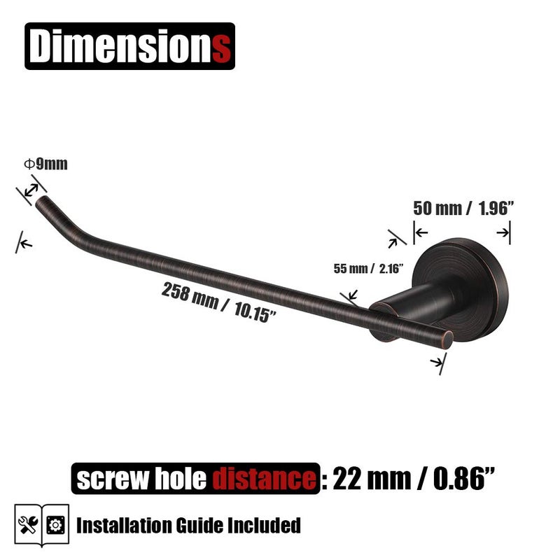 JQK JQK Hand Towel Bar Oil Rubbed Bronze  Stainless Steel Towel Ring for Bathroom  9 Inch Necklace Holder Wall Mount Left Hand  TR101-ORB  - Image 2