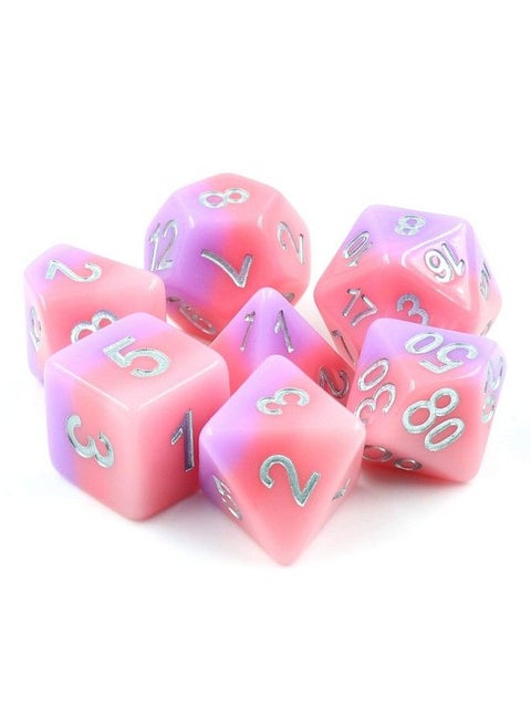 Hd Polyhedral Dice Sets D&D Dice For Dungeon And Dragons Rpg Role Playing Games Mtg Pathfinder Table Top Games 7 Dice Set Bubble Gum
