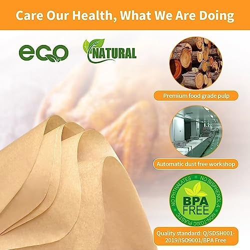 DNSSY Air Fryer Liners Disposable for Ninja Airfryer: 125pcs 8.7x5.5" Rectangle Parchment Paper for Air Fryer Dual Basket Ninja DZ201 DZ401 Foodi 8Qt and Above Air Fryer liner Accessories - Image 4