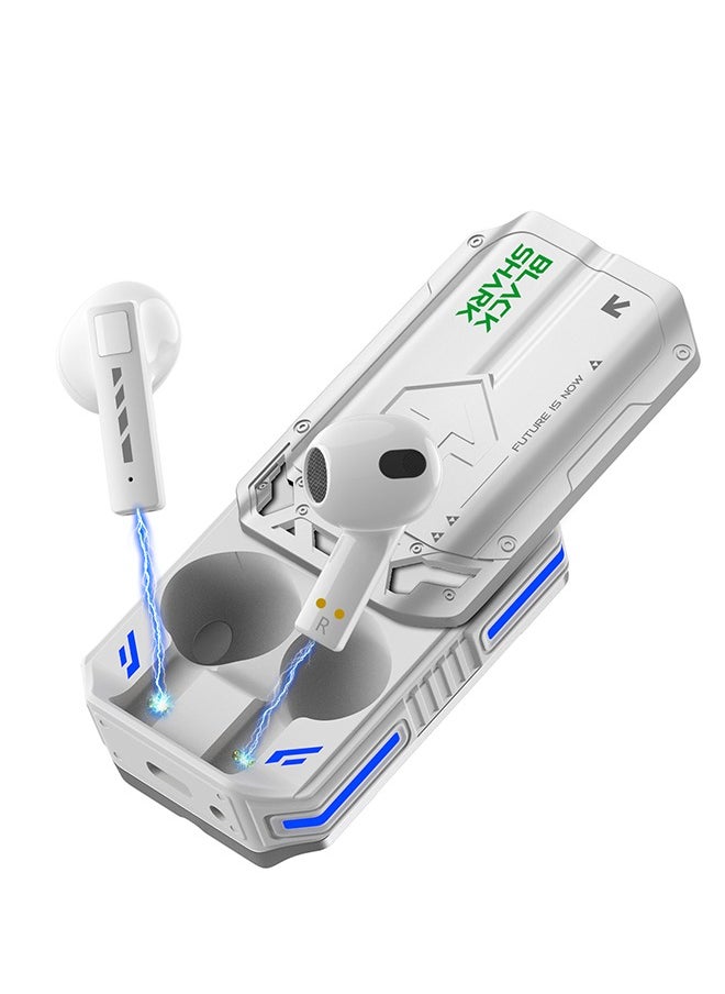 BLACK SHARK - True Wireless Bluetooth Earbuds T11 With Low Latency Mode, Slide Cover with "SHING" Sound, RGB Lightning, 30 Hours Battery Life and ENC Call Noise Reduction - White - Image 1