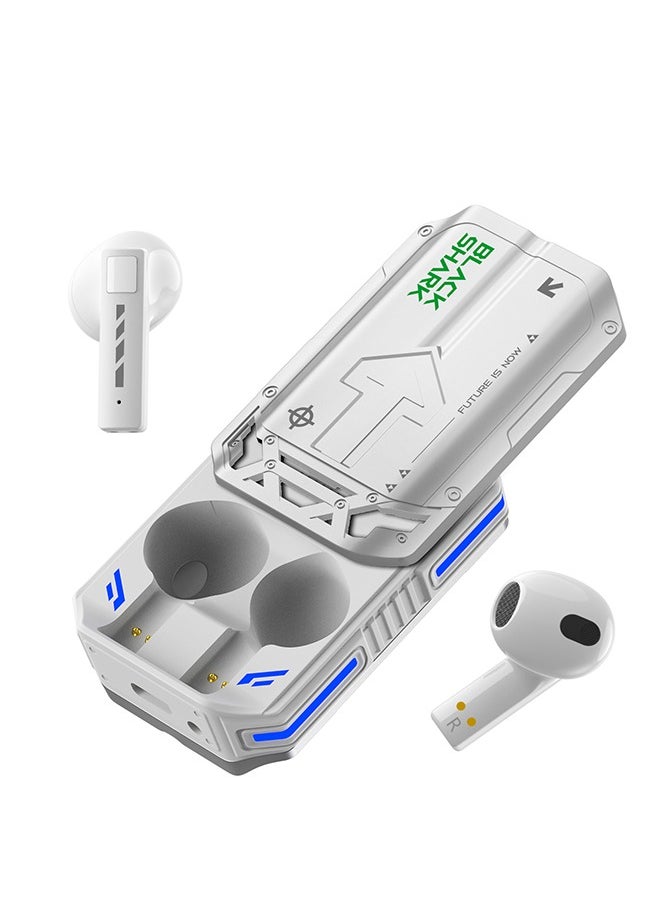 BLACK SHARK - True Wireless Bluetooth Earbuds T11 With Low Latency Mode, Slide Cover with "SHING" Sound, RGB Lightning, 30 Hours Battery Life and ENC Call Noise Reduction - White - Image 1