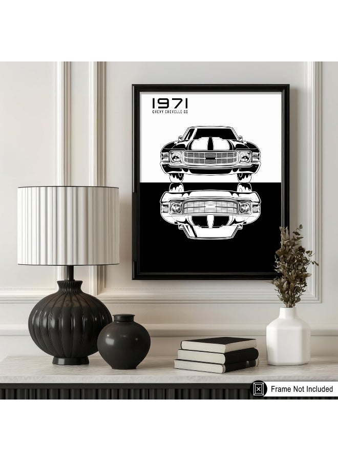Poster Master Car Poster - Classic Car Print - Silhouette Art - Image 3