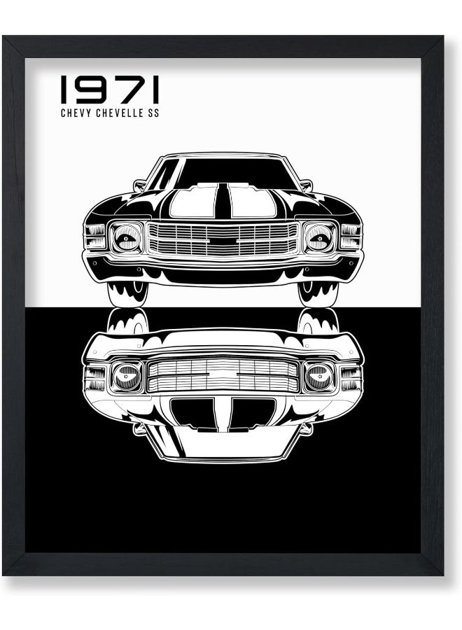 Poster Master Car Poster - Classic Car Print - Silhouette Art - Image 1