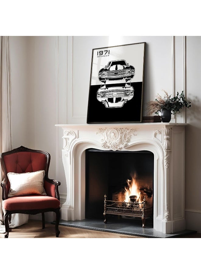 Poster Master Car Poster - Classic Car Print - Silhouette Art - Image 4