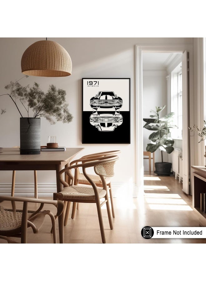 Poster Master Car Poster - Classic Car Print - Silhouette Art - Image 5