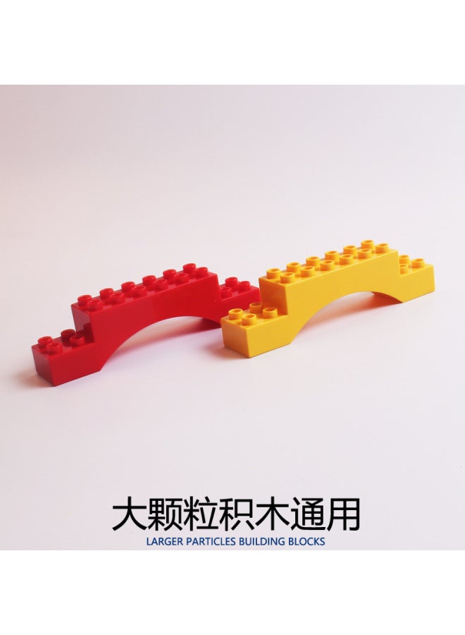 Big Particle Building Block Accessories Playground Ferris Wheel House Swing Slide Stairs Seesaw Creative Plastic Toys - Image 2