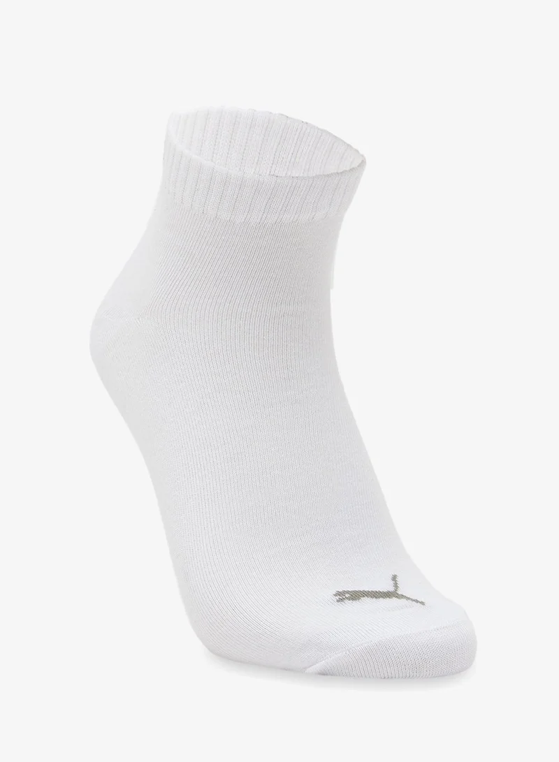 Puma Grey/white/black 3 Pack Quarter Plain Socks  | Best Price UAE