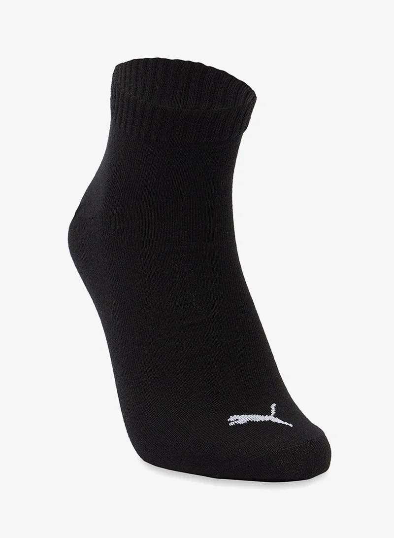 Puma Grey/white/black 3 Pack Quarter Plain Socks  | Best Price UAE