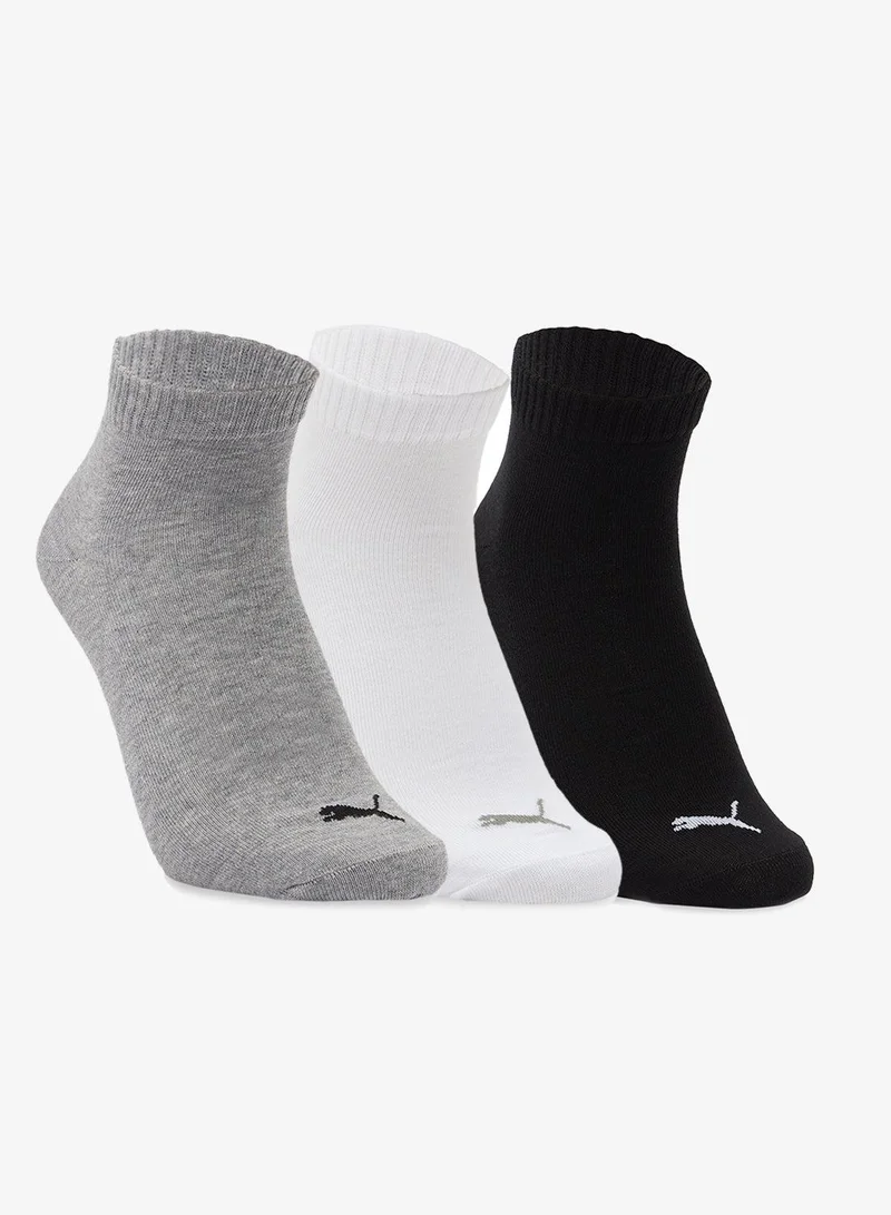 3 Pack Plain Quarter Socks