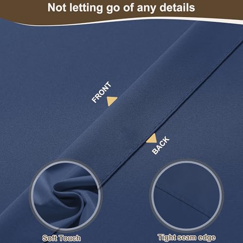 HolidayIdeas Waterproof Patio Outdoor Curtains with Rod Pocket 4 Panels- UV & Privacy Protect Weatherproof Gazebo Outdoor Drapes for Porch, Balcony, Apartment, Sliding Glass Door, Navy, 54x95 Inch - Image 5