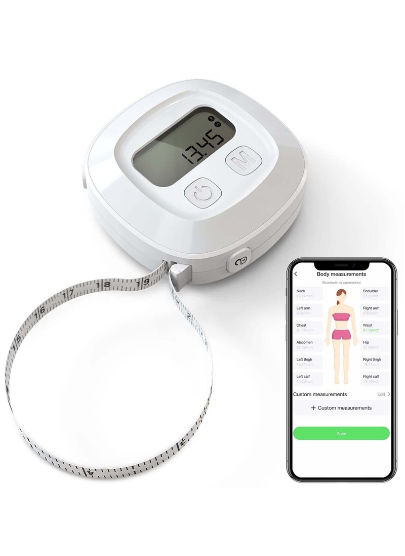 Excefore - Tape Measure for Body, Smart Bluetooth Digital Measuring Tape with App, Retractable Function, Accurate Measurement Tape for Weight Loss, Muscle Gain, Fitness Bodybuilding, Inches & CM - Image 1