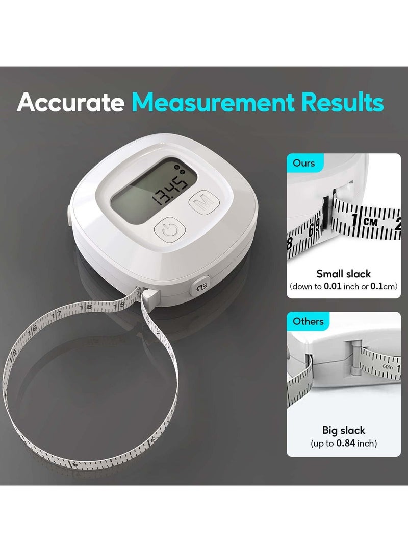 Excefore - Tape Measure for Body, Smart Bluetooth Digital Measuring Tape with App, Retractable Function, Accurate Measurement Tape for Weight Loss, Muscle Gain, Fitness Bodybuilding, Inches & CM - Image 1