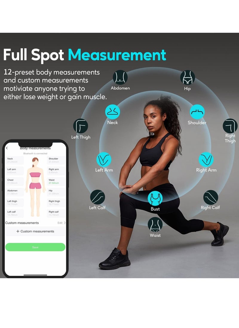 Excefore - Tape Measure for Body, Smart Bluetooth Digital Measuring Tape with App, Retractable Function, Accurate Measurement Tape for Weight Loss, Muscle Gain, Fitness Bodybuilding, Inches & CM - Image 1