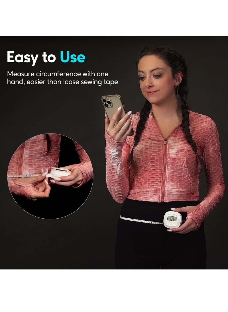 Excefore - Tape Measure for Body, Smart Bluetooth Digital Measuring Tape with App, Retractable Function, Accurate Measurement Tape for Weight Loss, Muscle Gain, Fitness Bodybuilding, Inches & CM - Image 1