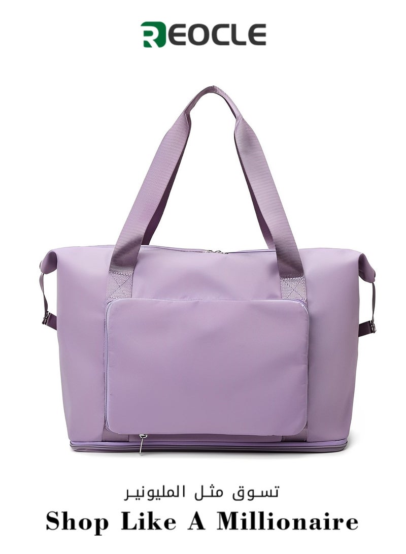 REOCLE Foldable Travel Duffle Bag Portable Large Capacity Waterproof Lightweight Luggage Duffel Weekender Bag for Travel & Gym & Sports - Image 1