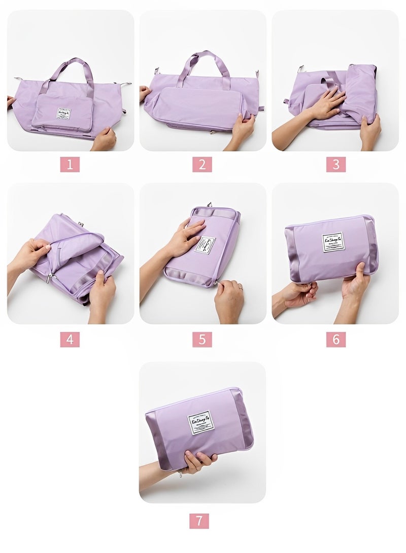 REOCLE Foldable Travel Duffle Bag Portable Large Capacity Waterproof Lightweight Luggage Duffel Weekender Bag for Travel & Gym & Sports - Image 5