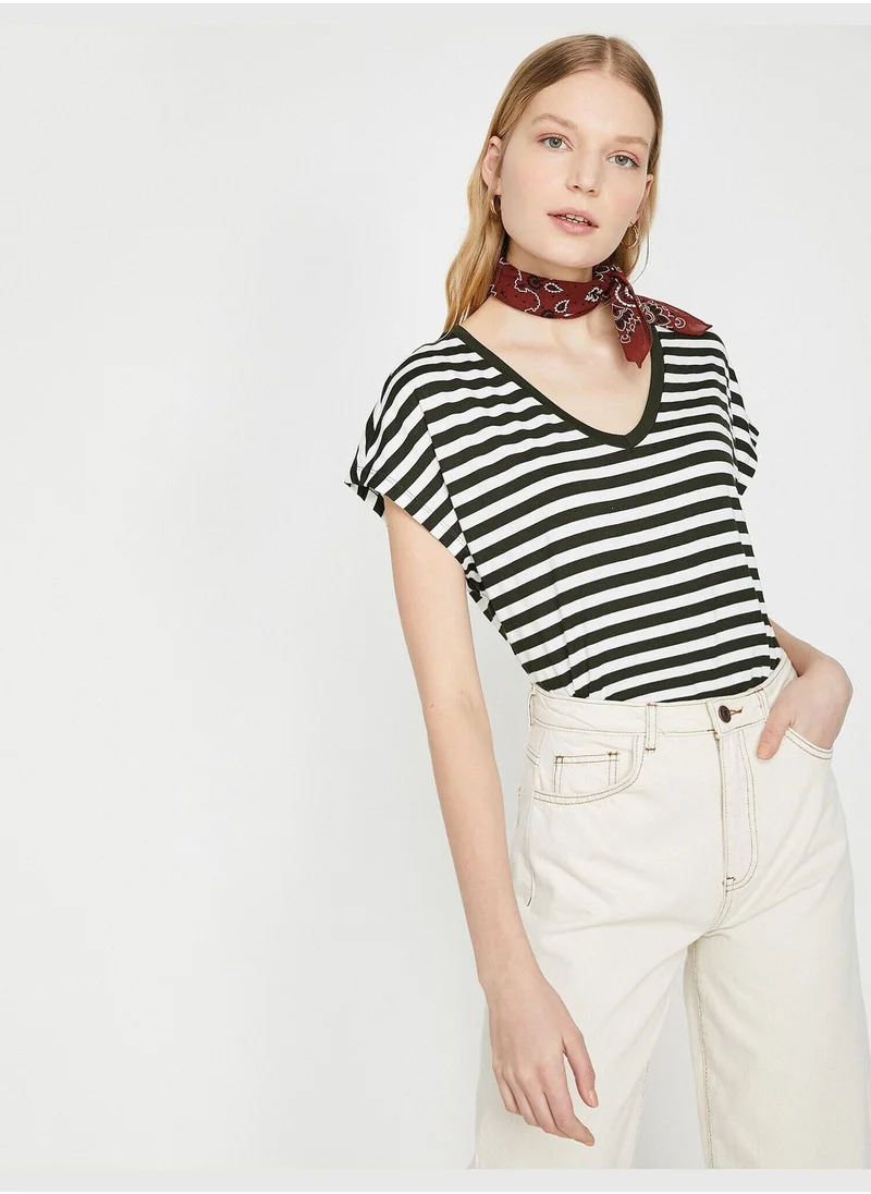 كوتون Striped T-Shirt