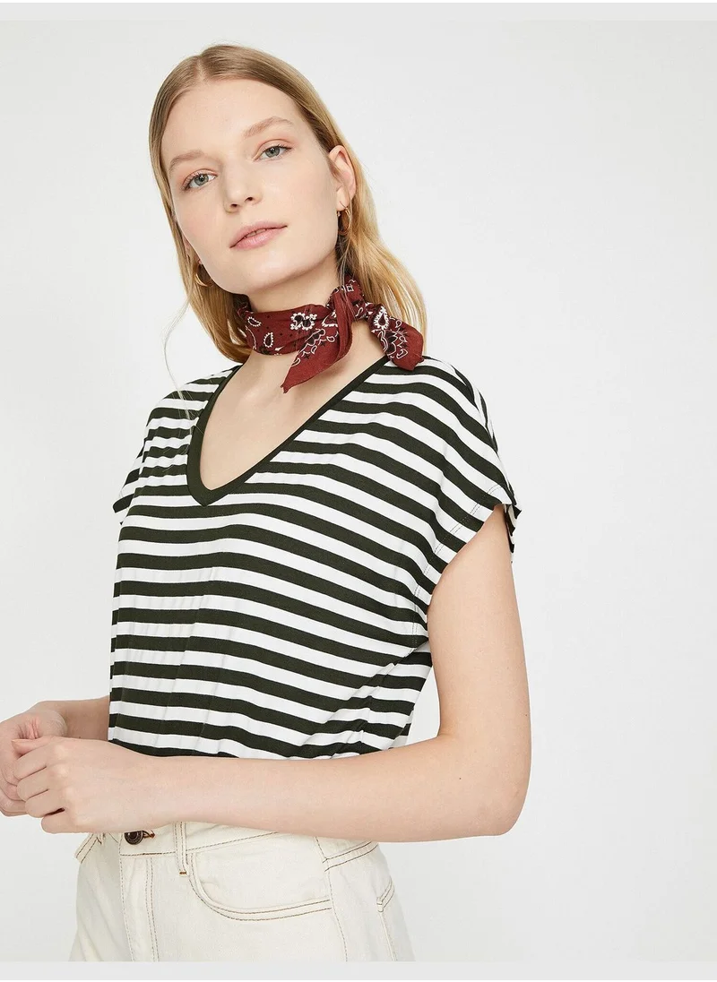 كوتون Striped T-Shirt