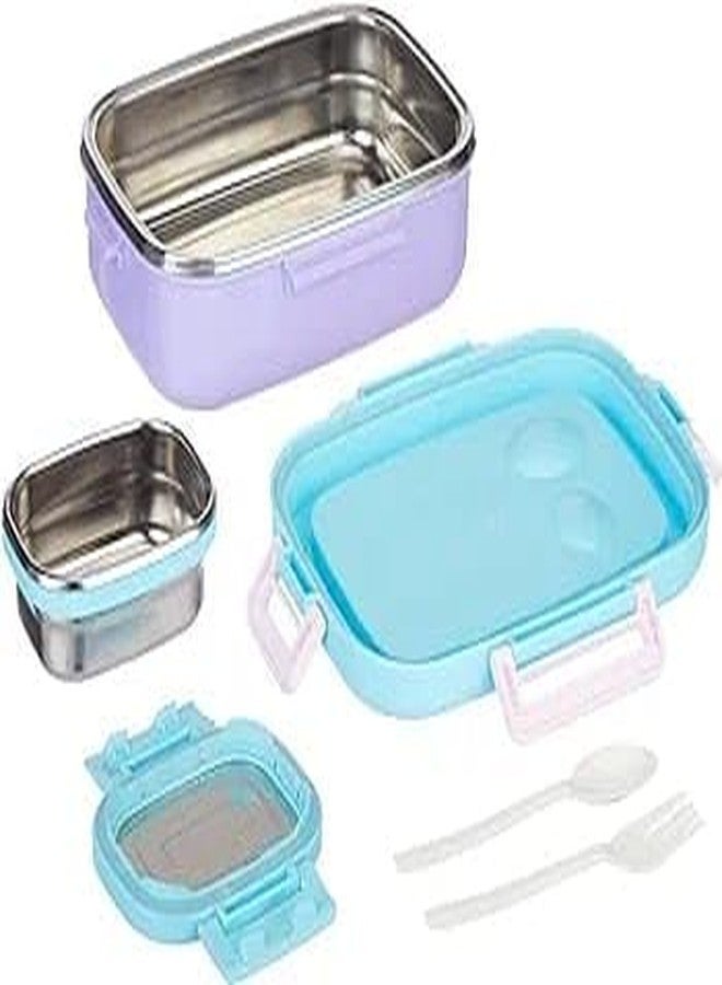 PRETOX Stainless Steel Insulated Ultima-750 Insulated Lunch Box Set Leakproof Lunch Box 2 Compartment Tiffin Box Food Container Dabba (Multi Colors) - Image 3