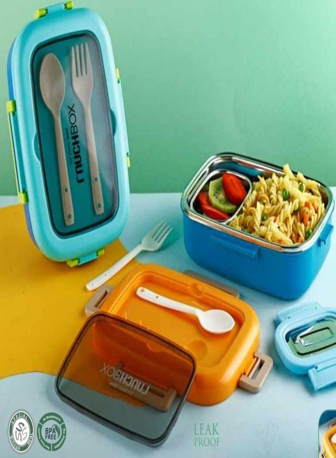 PRETOX Stainless Steel Insulated Ultima-750 Insulated Lunch Box Set Leakproof Lunch Box 2 Compartment Tiffin Box Food Container Dabba (Multi Colors) - Image 1