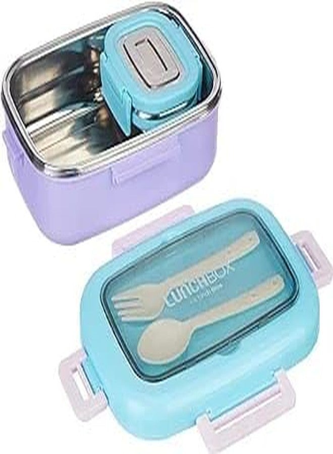 PRETOX Stainless Steel Insulated Ultima-750 Insulated Lunch Box Set Leakproof Lunch Box 2 Compartment Tiffin Box Food Container Dabba (Multi Colors) - Image 4
