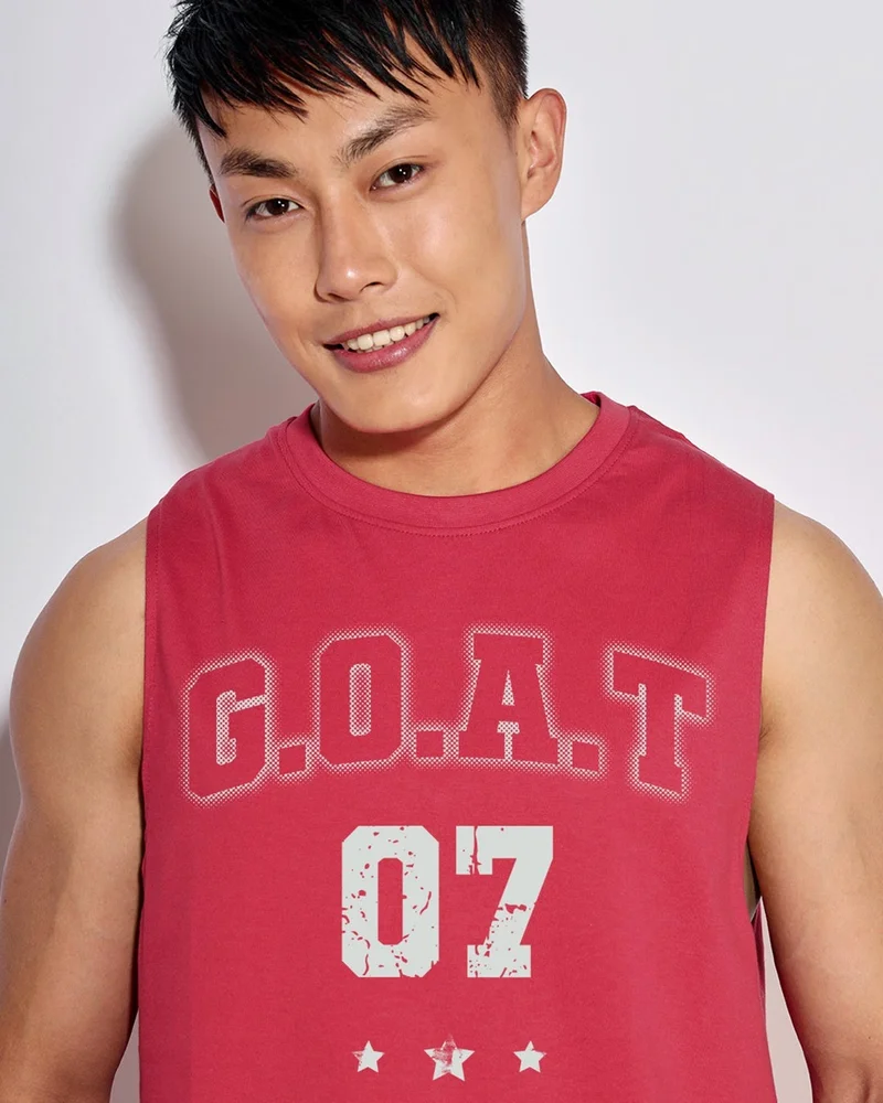 بيواكوف سترة رجالية بياقة دائرية بتصميم جريء وحروف حمراء مقاس واسع