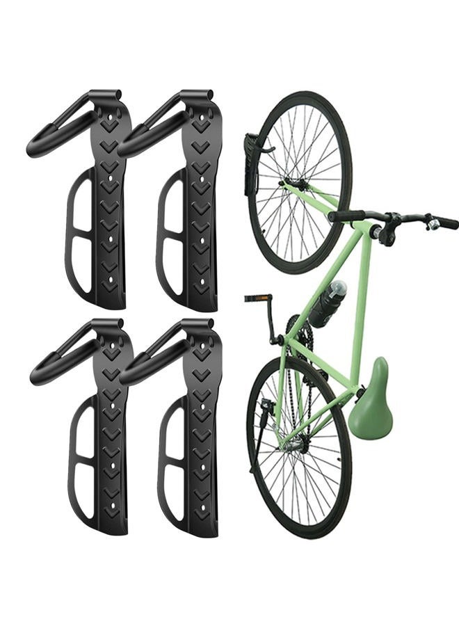 Wallmaster Bike Storage Rack for Garage, Wall Mount Bicycles Hanger, 4-Pack Bike Storage System Vertical Bike Hooks - Image 1