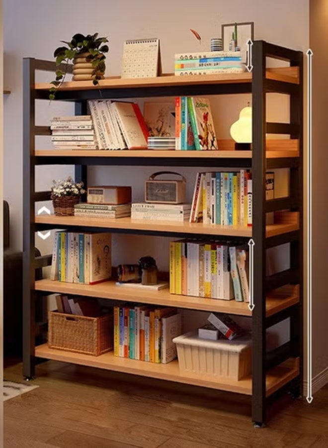 زي سي إم - هابي رف كتب عصري متعدد الوظائف مكون من 5 طبقات بتصميم مثبت على الحائط وواقف على الأرض 120 سم - Image 1