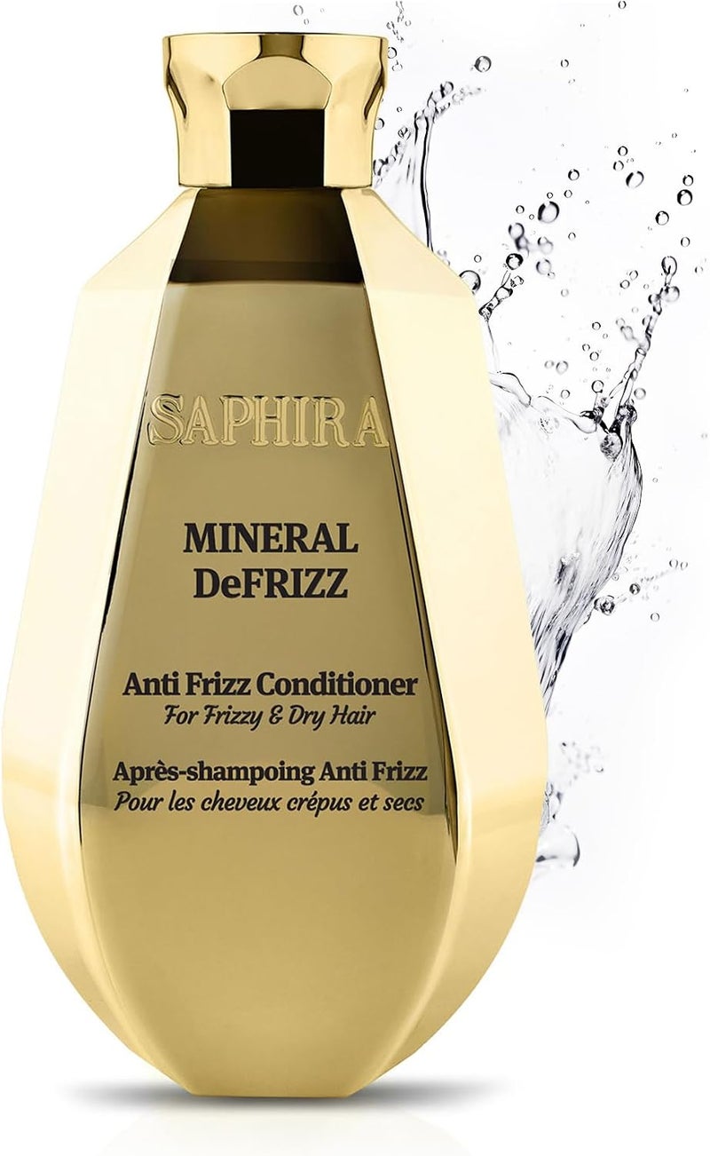 Saphira Mineral DeFrizz AntiFrizz Hair Conditioner  Deep Hydration & Frizz Control  Smooth Silky Shine  For Curly Wavy & Straight Hair  250 ml - Image 1