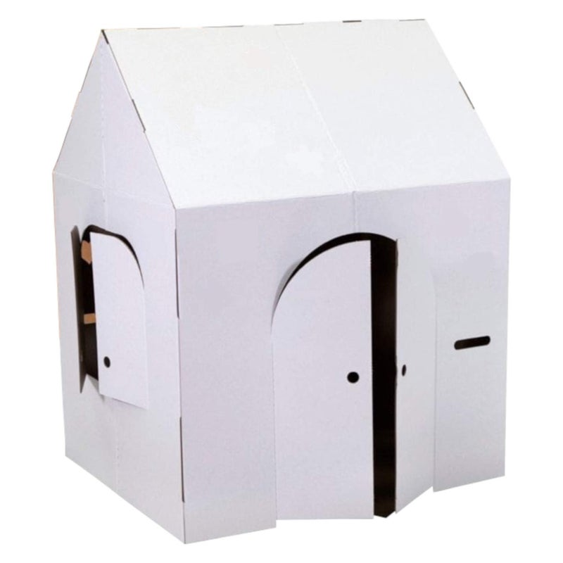 Easy Playhouse Blank Crafty Cottage  Kids Art and Craft for Indoor Fun Color Draw Doodle on this Blank Canvas  Decorate and Personalize a Cardboard Fort 32 x 265 x 405  Made in USA Age 3 - Image 2