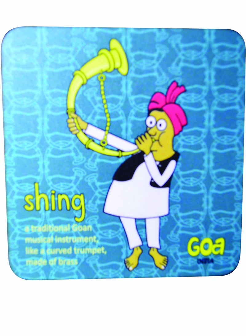 GOA2GULF Blutoad Coaster 90x90 mm MDF with Foam Base - Shing - Image 1