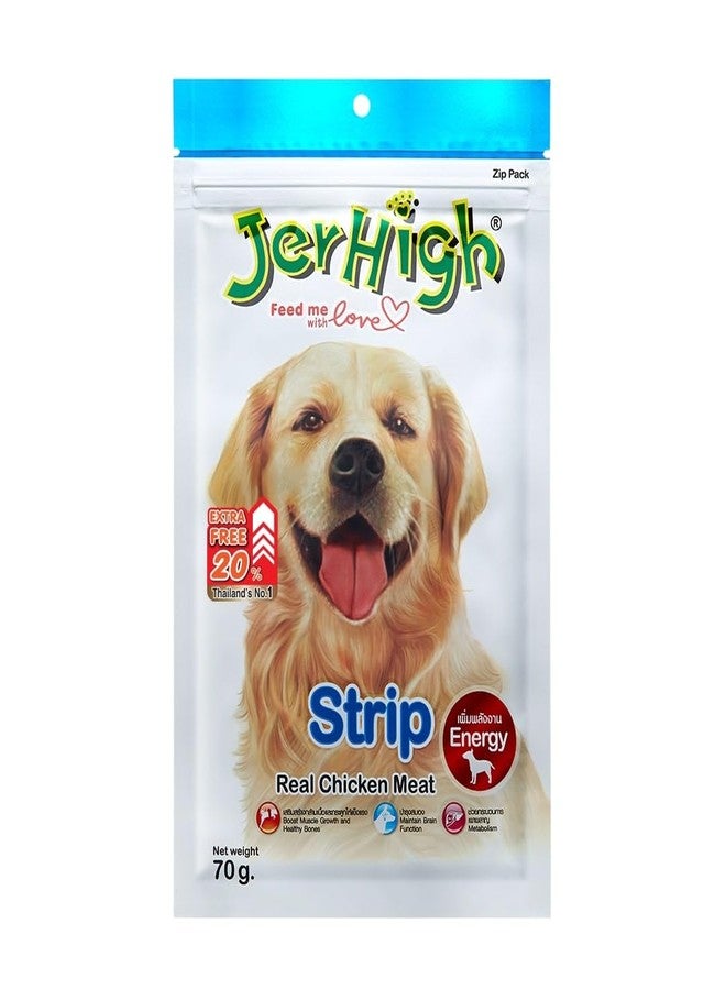 JerHigh Fully Digestible Healthy Snack & Training Treat Human Grade High Protein Chicken Stick, All Life Stages (24 X 70g) - Image 1
