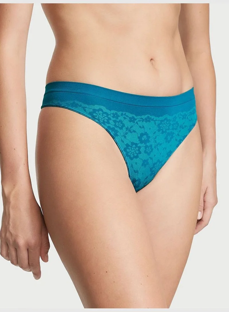 Victoria's Secret Seamless Posey Lace Thong Panty
