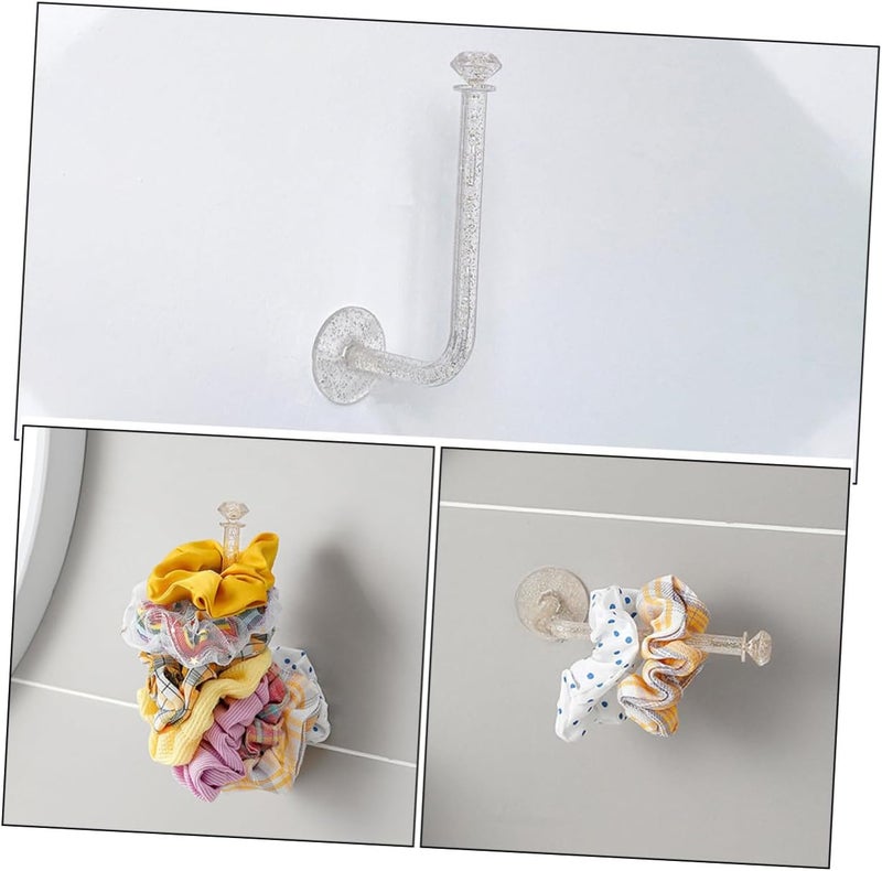 DECHOUS 4pcs Punch-Free Wall Hooks Long Heavy-Duty Adhesive Decorative Hooks for Hanging Coats Keys Towels in Bathroom and Home Organization - Image 5