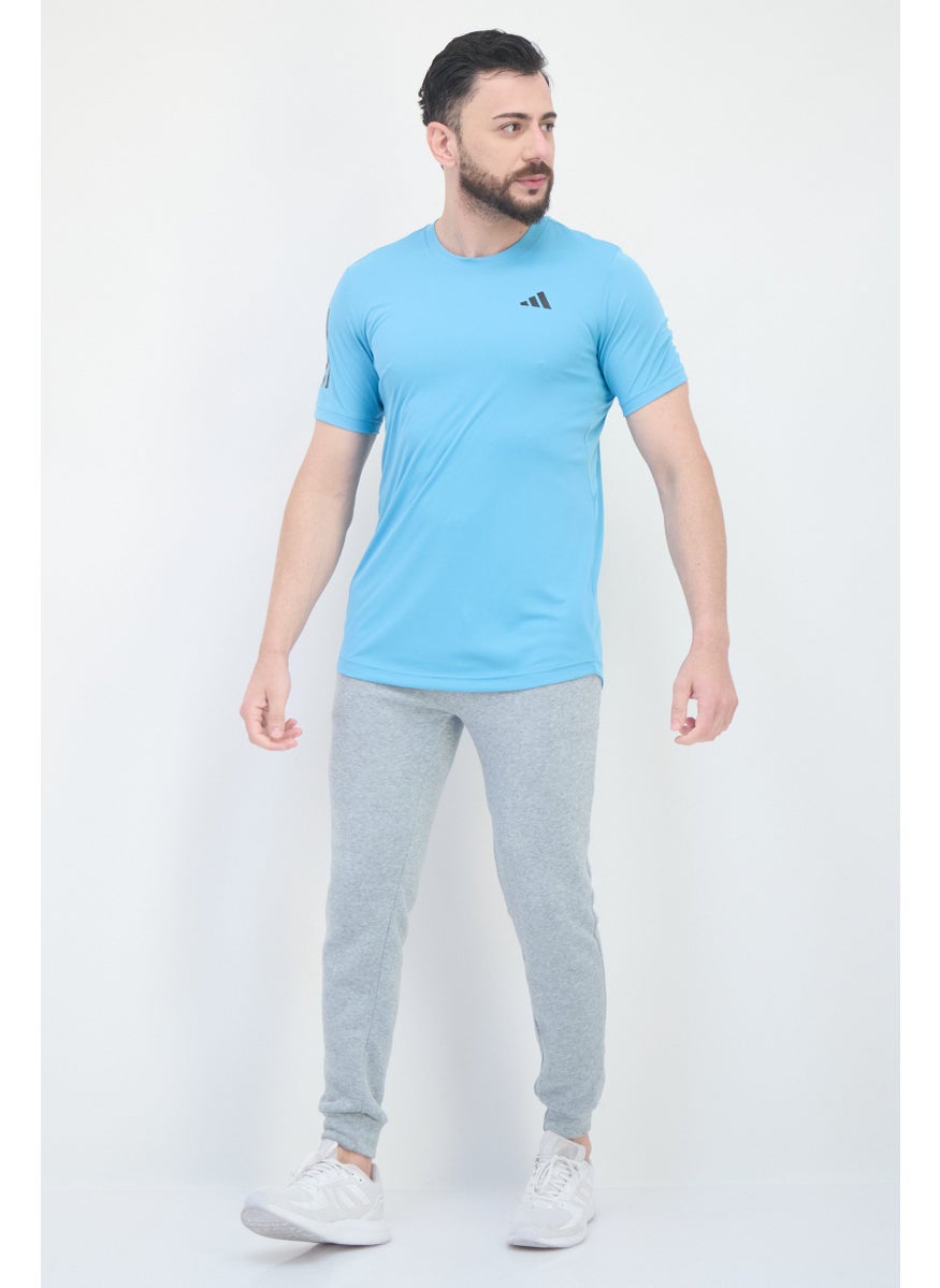 Adidas Men Regular Fit Short Sleeves Training T-Shirt, Turquoise  - Image 4