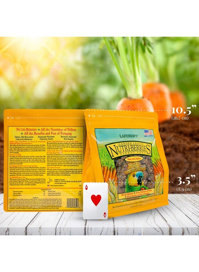 لافيبيرز طعام طيور LAFEBER'S Garden Veggie Nutri-Berries Pet Bird، مصنوع من مكونات غير معدلة وراثيًا ومناسبة للبشر، للببغاوات، 3 رطل  - Image 4
