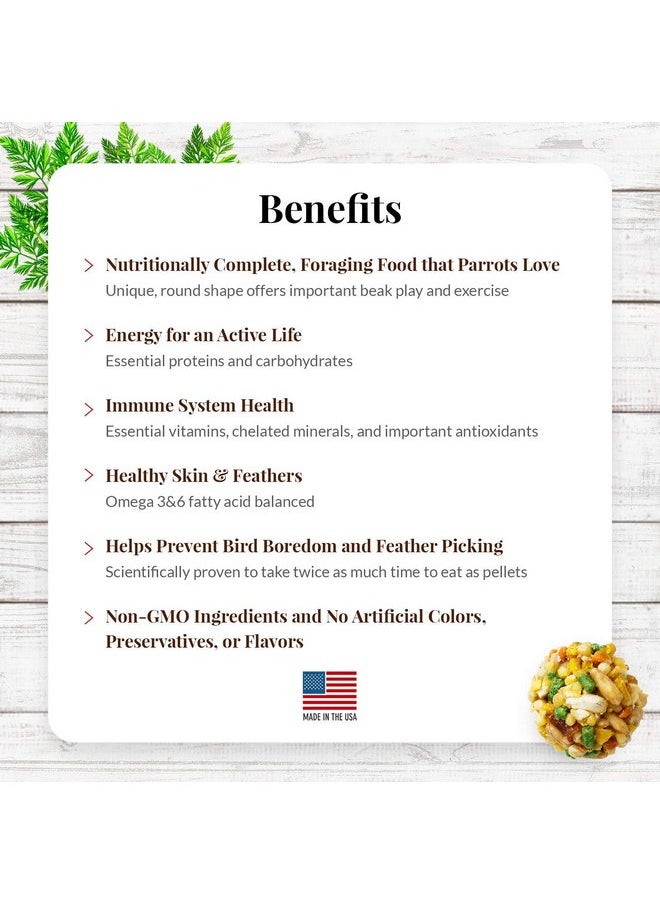 لافيبيرز طعام طيور LAFEBER'S Garden Veggie Nutri-Berries Pet Bird، مصنوع من مكونات غير معدلة وراثيًا ومناسبة للبشر، للببغاوات، 3 رطل  - Image 2