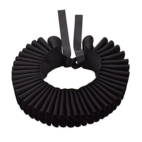 GRACEART Renaissance Elizabethan Ruffle Neck Collar Black - Image 1