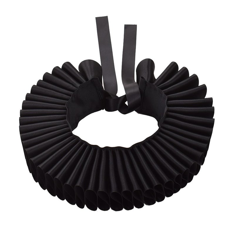 GRACEART Renaissance Elizabethan Ruffle Neck Collar Black - Image 2