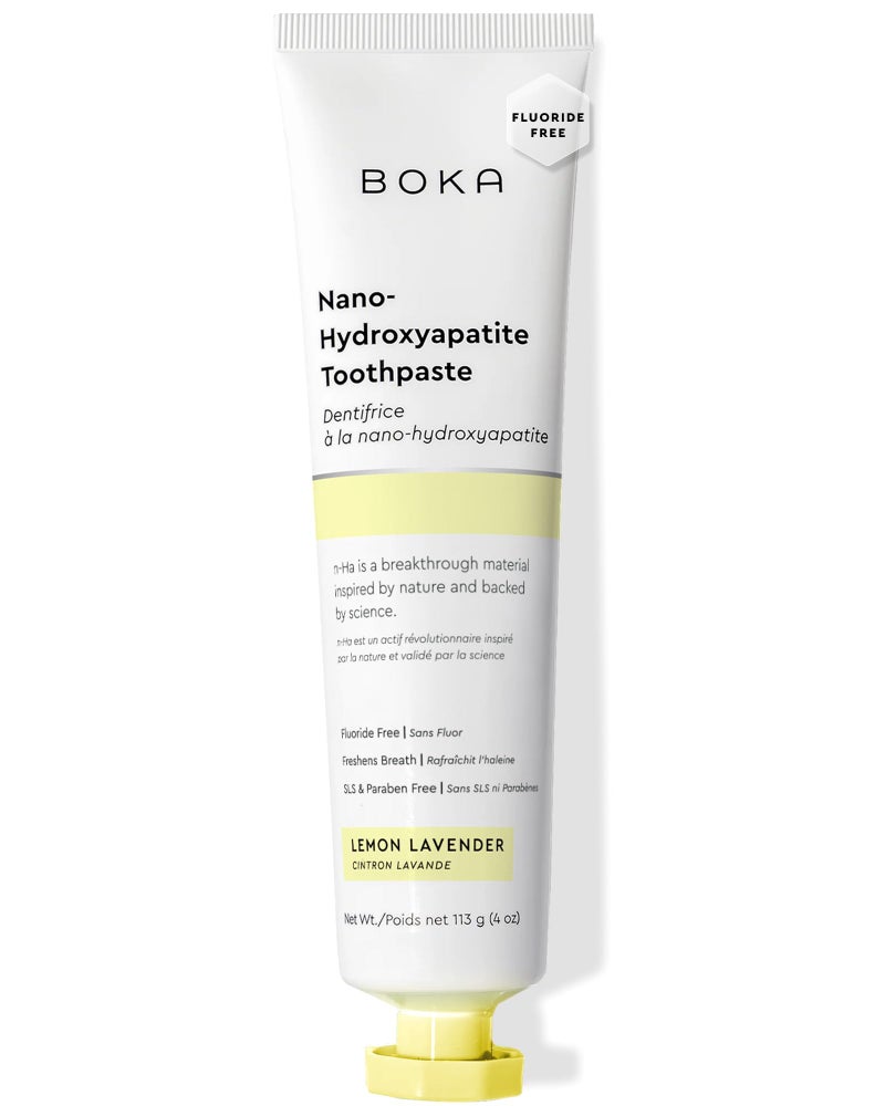Boka Fluoride Free Toothpaste, Nano Hydroxyapatite Toothpaste, Appropriate for Sensitive Teeth - for Adult Oral Care - Lemon Lavender Flavor, 4 Fl Oz 1Pk US Manufactured - Image 1