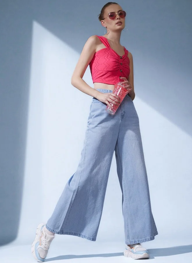 STREET 9 Flared Light Blue Jeans for Women