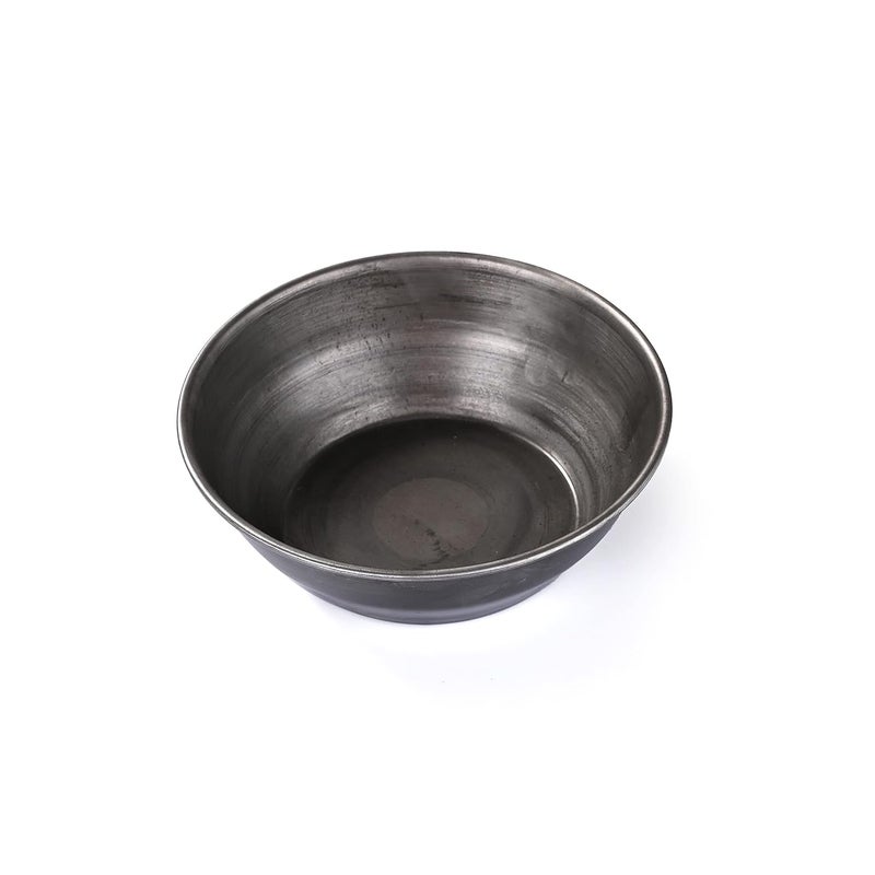 VISMAY'S Vismays Handmade Iron Henna Bowl with Wooden Brush Mehandi Katora Heena Kadhai Kadai Karahi Durable Loha Katori for Mehendi Wok Kavala Ideal for Personal Salon Spa Hair Mask Make In India 85 inch - Image 5