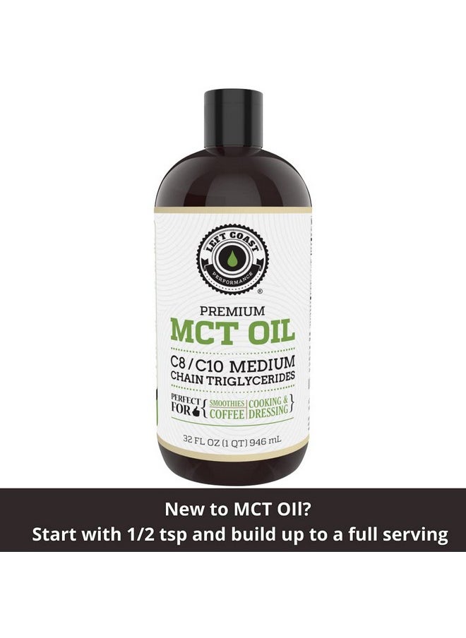 Left Coast Performance - Mct Oil Keto Derived Only From Coconuts (32Oz). C8 And C10. Keto Diet ; Paleo Friendly. Each Batch Is Independently Tested (32Oz) - Image 1
