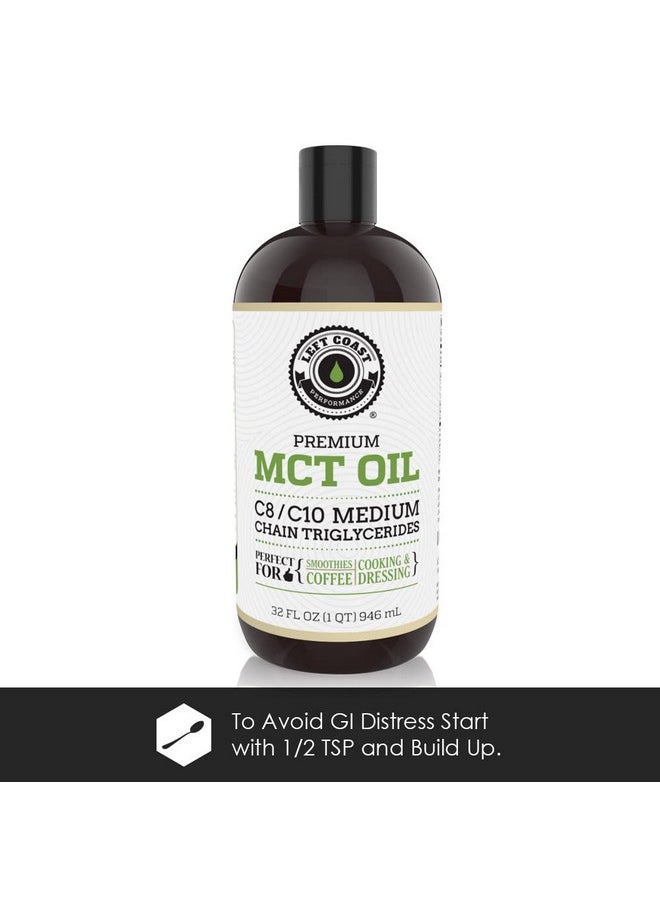 Left Coast Performance - Mct Oil Keto Derived Only From Coconuts (32Oz). C8 And C10. Keto Diet ; Paleo Friendly. Each Batch Is Independently Tested (32Oz) - Image 1