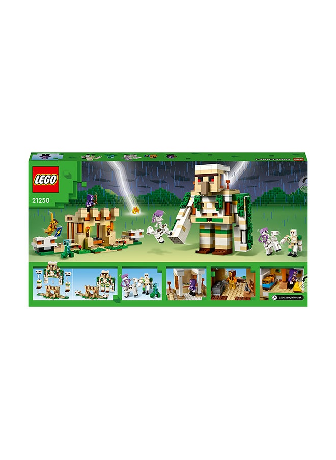 LEGO - Minecraft The Iron Golem Fortress 21250 Building Toy Set; Playset Featuring a Crystal Knight and Golden Knight; A Fortress and a Giant Golem for Kids Aged 9+ to Make, Play With and Display (868 Pieces) - Image 1