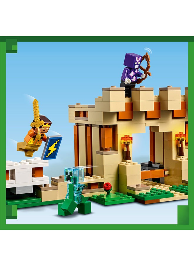 LEGO - Minecraft The Iron Golem Fortress 21250 Building Toy Set; Playset Featuring a Crystal Knight and Golden Knight; A Fortress and a Giant Golem for Kids Aged 9+ to Make, Play With and Display (868 Pieces) - Image 1
