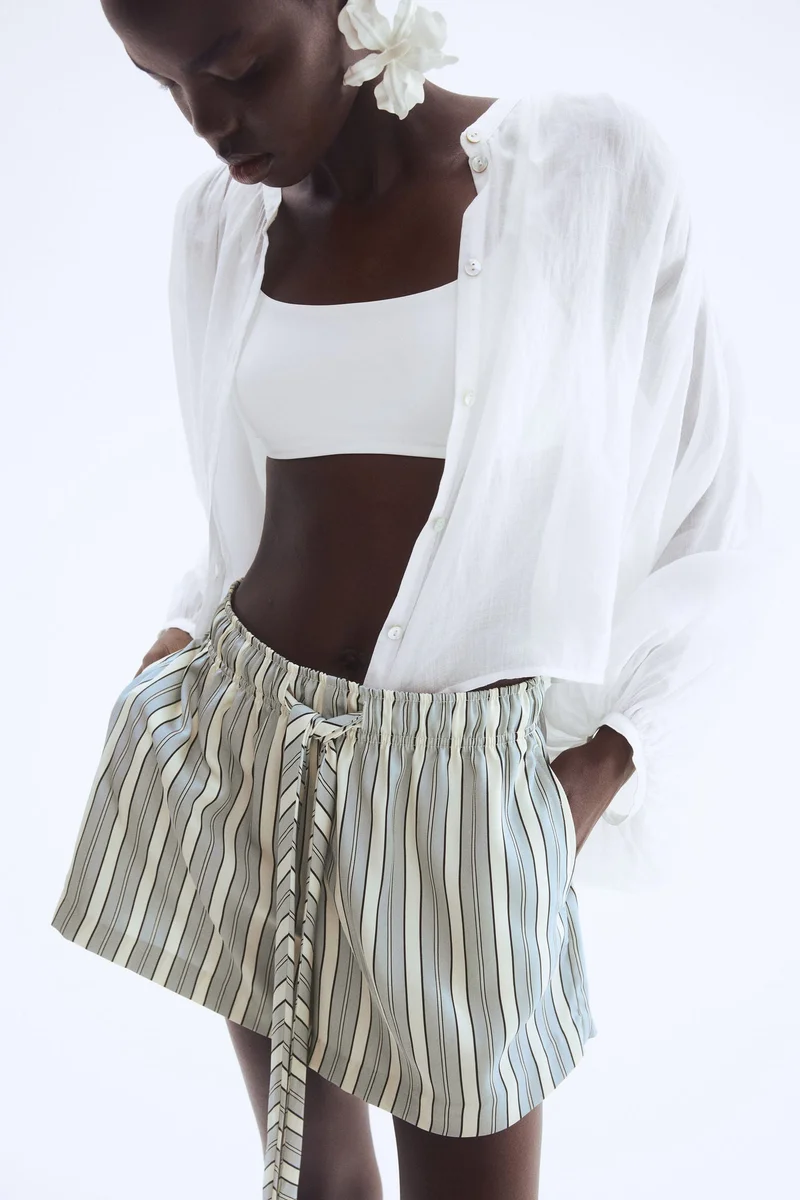 H&M Twill drawstring shorts