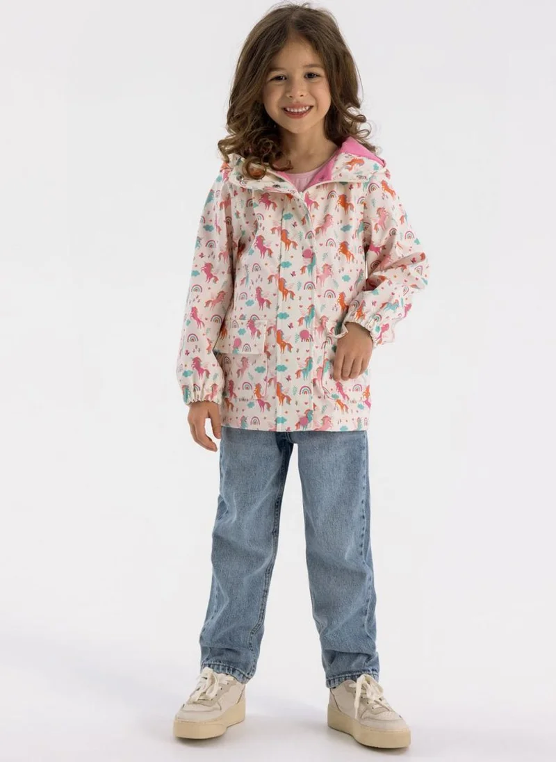 MINOTI Girls Waterproof Rain Jacket