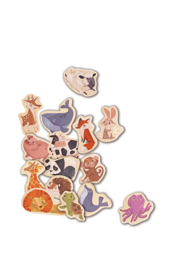 Hape 30-pcs Wooden Magnetic Animals, Animal Magnets, Toys For 2 Years & Up, Educational Toys,Magnet Toys