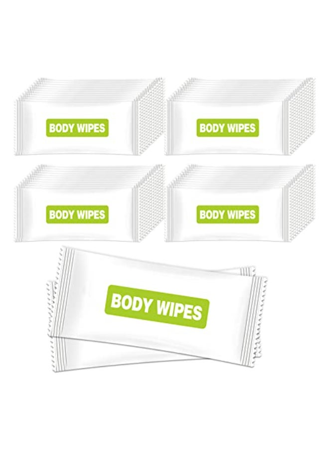 Hipruict Body Wipes Individually Wrapped 100 Pack Large Adult Bathing Wipes No Rinse Aloe Vera Extract Odor Removal for Fitness Travel and Camping - Image 1